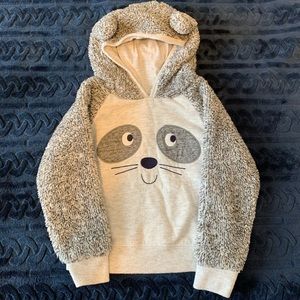 Koala Kids 2T fuzzy raccoon sweatshirt with hood